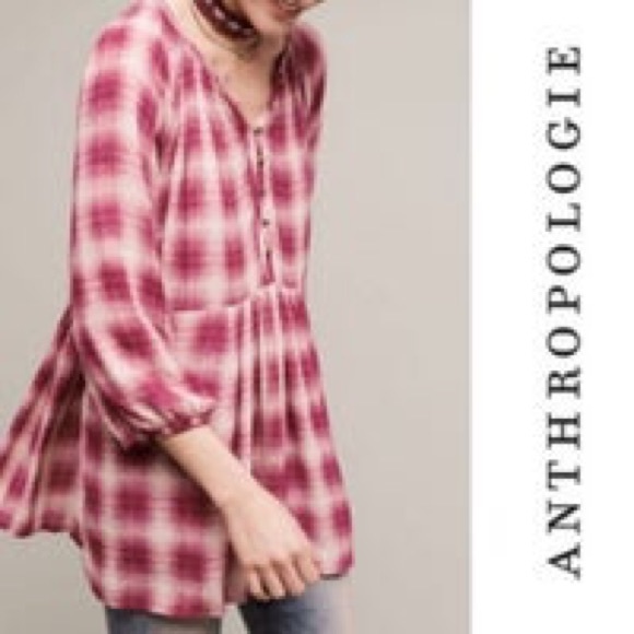 Maeve | Anthropologie pink cavalon peplum blouse - Picture 2 of 7